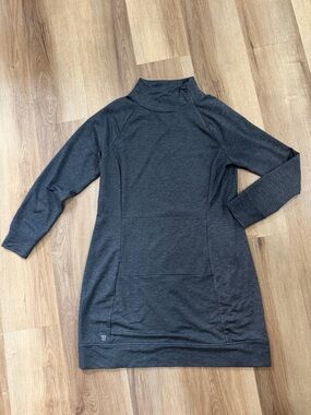 Title Nine French Terry Guthrie Dress Charcoal Gray Sweatshirt Size Large